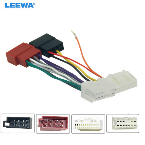 LEEWA Car CD Radio ISO Wiring Harness Adapter for Renault Logan Sandero Duster Captur Head Units Cable #CA6125 ► Photo 1/6