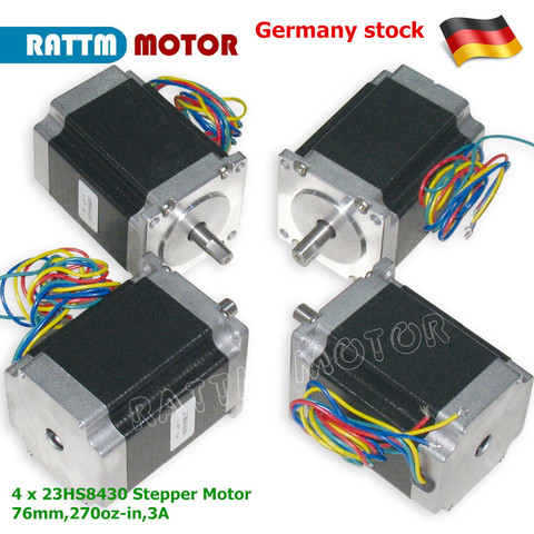 4Pcs Nema23 Stepper motor CNC 270 Oz-in/ 76mm /3A Embroidery for 3D Printer Router Machine 23HS8430 ► Photo 1/6