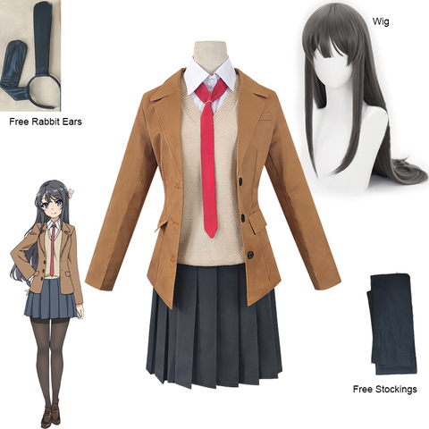 Seishun Buta Yarou wa Bunny Girl Senpai no Yume wo Minai Sakurajima Mai  Cosplay Costume