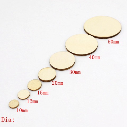 15/100pcs 10-50mm Unfinished Wooden Round Circles Ring Craft Card Making Scrapbooking DIY Embellishment Arts Decorative Craft ► Photo 1/6