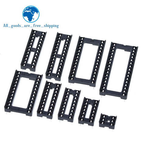 10pcs IC seat 6P/8P/14P/16P/18P/20P/24P/28P DIP IC sockets Adaptor Solder Type 28 pin Narrow body DIP Sockets  MCU seat 24PIN ► Photo 1/6