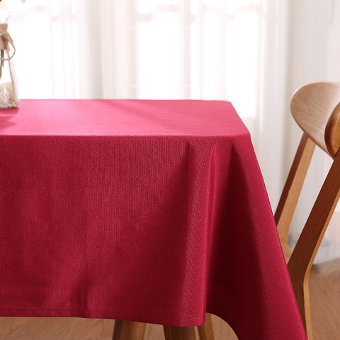 AiFish Modern All-match Solid Tablecloth Red Green Washable Coffee Dinner Table Cloth for Party Banquet Decoration MY091-5 ► Photo 1/6