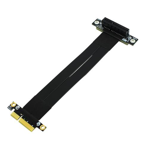 PCIe 3.0 x4 Extension Cable 32G/bps PCI Express 4x Graphic SSD RAID Extender Conversion Riser Card Vertical 90 R22SL / 270 R22SR ► Photo 1/1