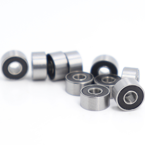 693RS Bearing ABEC-3 ( 10 PCS ) 3*8*4 mm ABEC-3 Hobby Electric RC Car Truck 693 RS 2RS Ball Bearings 693-2RS Black Sealed ► Photo 1/6