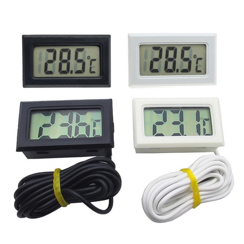 Digital Thermometer Mini LCD Display Meter Fridges Freezers Coolers Aquarium Chillers Mini 1M 2M Probe Instrument 1pcs ► Photo 1/6