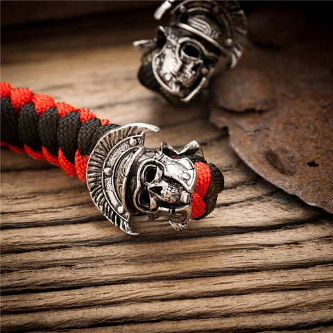 Vikings Roman Centurion Helmet Keychains Knife Paracord Rope Pendant Men Bag Car Keyring Navy EDC Paracord Accessories Jewelry ► Photo 1/6