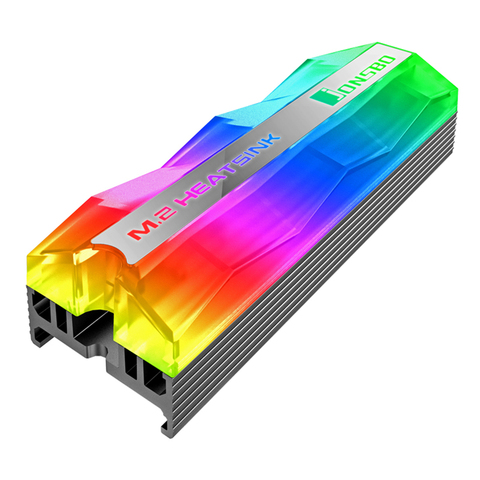 JONSBO M.2 2280 SSD Heatsink With 5V/3Pin ARGB Lights Hard Drive Disk Cooling SSD Aluminum Radiator ► Photo 1/6