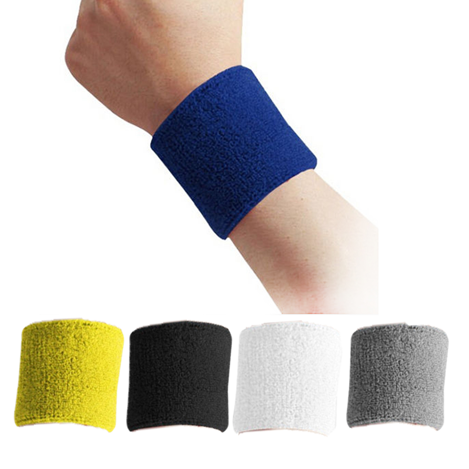 Wrist Bands Tennis Bracelet Sports Sweatband Hand Bands Sweat Brace Support Wrap 