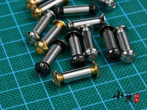 4 Set M4 x 6/8mm Brass Decorative Screws Bolts Nuts For DIY Folding Knife Hilt ► Photo 1/6