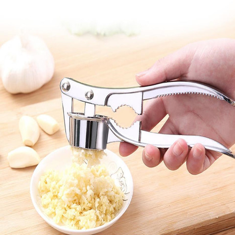 Garlic Press 2 In 1, Aluminum Garlic Mincer Slicer Crusher With