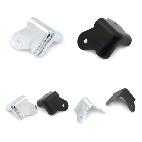 8Pcs Black/Sliver Speaker Corners Metal Angle Rounded Protector Guitar Amplifier Stage Cabinets Accessories ► Photo 1/6