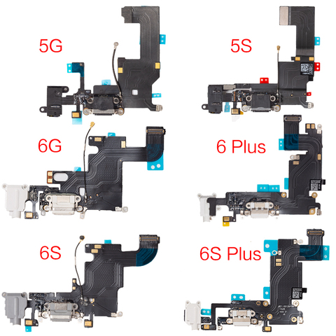 1pcs USB Charging Dock Jack Plug Socket Port Connector For iPhone 5 5S 6 6S Plus SE Charger Data Flex Cable ► Photo 1/6