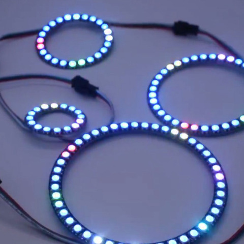 Addressable WS2812B Led Pixel Ring 8 16 24 35 45 LEDs Build in WS2812 RGB Led Strip Light IC DC 5V ► Photo 1/6