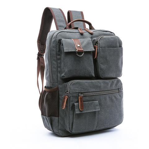 Men Laptop Backpack Rucksack Canvas School Bag Travel Backpacks for Teenage Male Bagpack Computer Knapsack Bags Computer Bag ► Photo 1/6