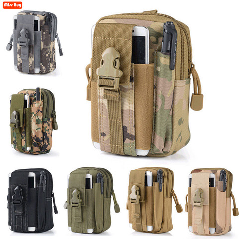 Mobile Phone Case Military Molle Pouch Waist Bag Camo Waterproof Nylon Multifunction Casual Men Fanny Waist Pack Male Small Bag ► Photo 1/6