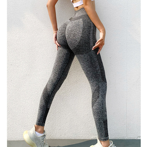 LANTECH Women Gym Yoga Seamless Pants Sports Clothes Stretchy High Waist Tights Exercise Fitness Leggings Activewear Pants ► Photo 1/6