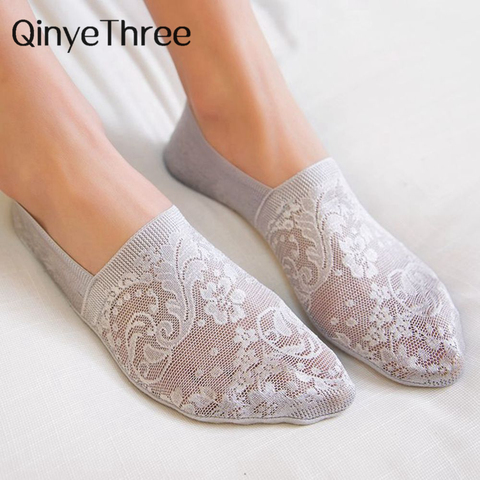 1 Pair Fashion Women Girls Summer Style Lace Flower Short Sock Antiskid Invisible Ankle Socks 2022 charming Non-slip Sox ► Photo 1/6