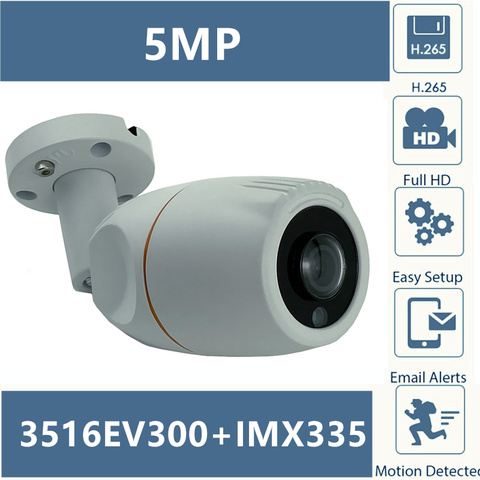 5MP Sony MX335+3516EV300 FishEye Panorama IP Metal Bullet Camera 2592*1944 H.265 Low illumination IP66 IRC Onvif CMS XMEYE ► Photo 1/6