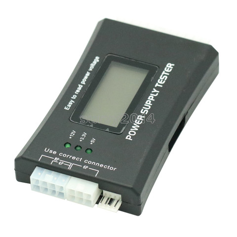 PC Computer LCD 20/24 Pin 4 PSU ATX BTX ITX SATA HDD Digital Power Supply Tester ► Photo 1/5