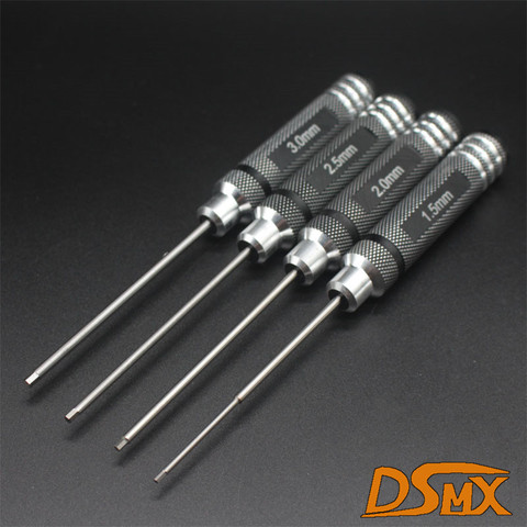Black Metal Hex Key Screw Driver Tool Kit 1.5mm 2.0mm 2.5mm 3.0mm RC HSP 80107 HSP 94123 9122 94111 ► Photo 1/1