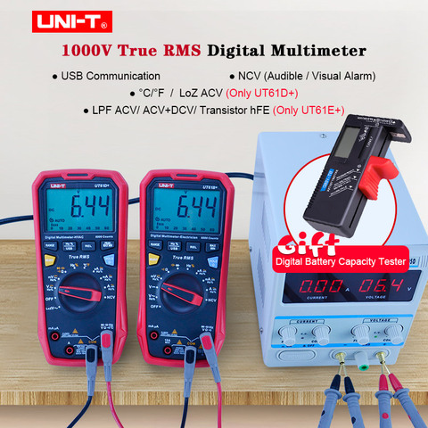 With gifts Upgraded Version UT61E+ UT61D+ UT61B+ Digital Multimeter True RMS AC/DC Voltage Current Resistance Capacitance Tester ► Photo 1/6