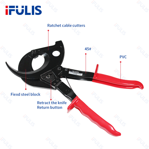 HS-520A 400mm2 RATCHET CABLE CUTTER TOOLS  Max Ratcheting ratchet cable cutter Germany design Wire Cutter Plier ► Photo 1/6