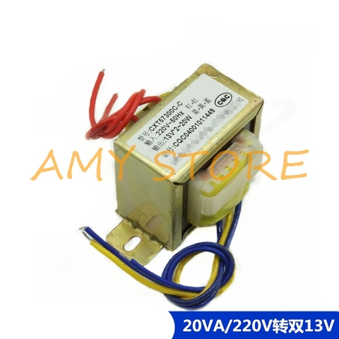 EI57*30 AC13V-0-13V 0.8A Output 20W 20VA EI Ferrite Core Input 220V 50Hz Vertical Electric Power Transformer ► Photo 1/4