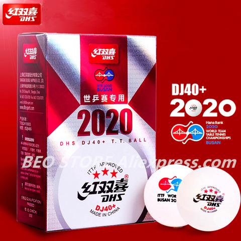 DHS DJ40+ 3-Star BUSAN World TOKYO Olympic Games ITTF 3 Star D40+ World Tour Table Tennis Ball Plastic ABS DHS Ping Pong Balls ► Photo 1/6