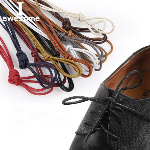 70/90/120/150/160CM Waxed Cotton Round Shoe laces Leather Shoes lace Waterproof ShoeLaces Men Martin Boots Shoelace Shoestring ► Photo 1/6
