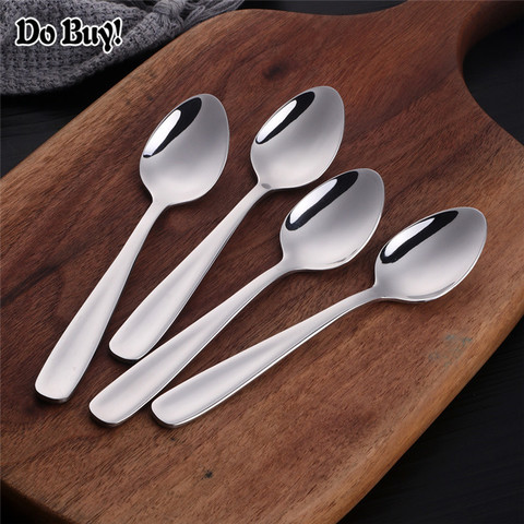 12 Pcs/Set Tea Spoon Stainless Steel Set Coffee Tea Coffee Spoon Silver Portable Western Set Tableware Wholesale ► Photo 1/6