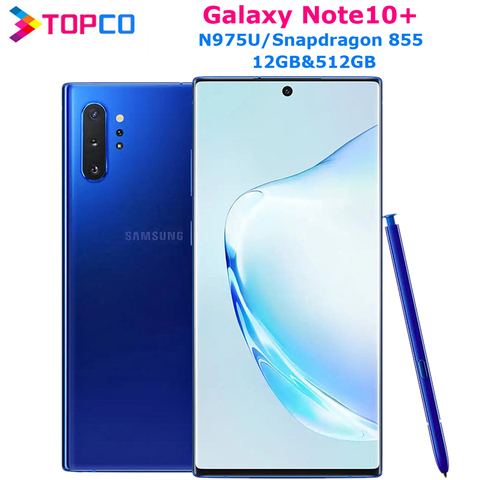 Samsung Galaxy Note10+ Note10 Plus N975U Original Mobile Phone Snapdragon 855 Octa Core 6.8