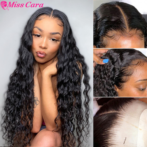 Miss Cara Loose Deep Wave Wigs Brazilian Hair 13X4 Lace Front Wigs For Women T Part Transparent Lace Front Human Hair Wig 30Inch ► Photo 1/6