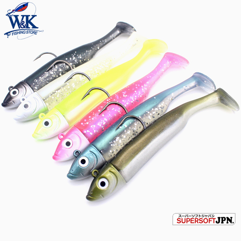 Popular Fishing Baits at 9.5cm 17g SET JIGS Tips with Laser Eyes 3D Soft Lures Colorful Boat Fishing Lure Small Swimbait Shad ► Photo 1/6