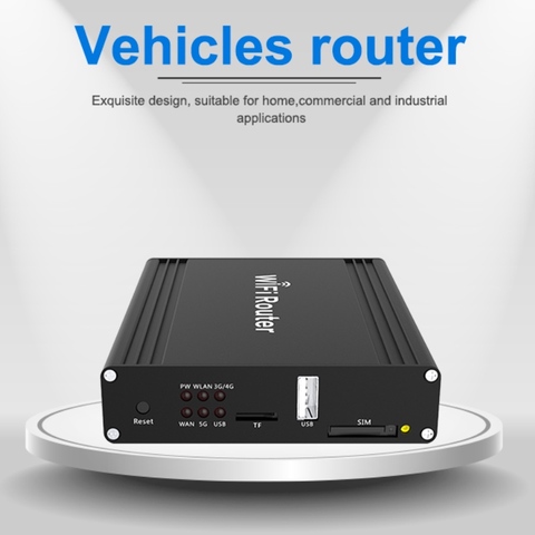 BUS or Car 4G Router vehicle lte router dual band openwrt bus 12V 3g/4g wireless wifi router sim card slot for car 1200Mbps ► Photo 1/6