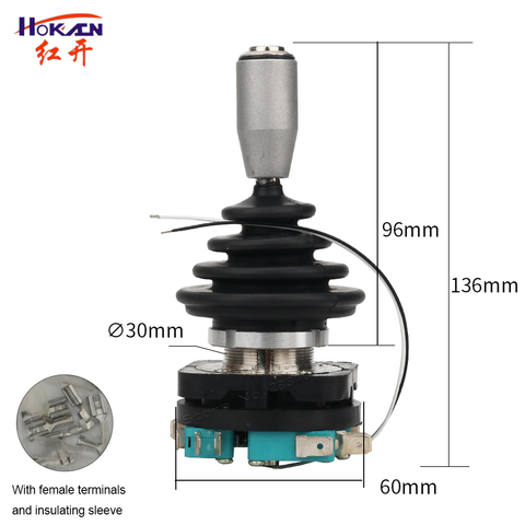 30mm Joystick Switch with Push Button Switch Momentary 4 position Latching Rocker Switch Monolever Cross Switch HKF4-11A-4 ► Photo 1/6
