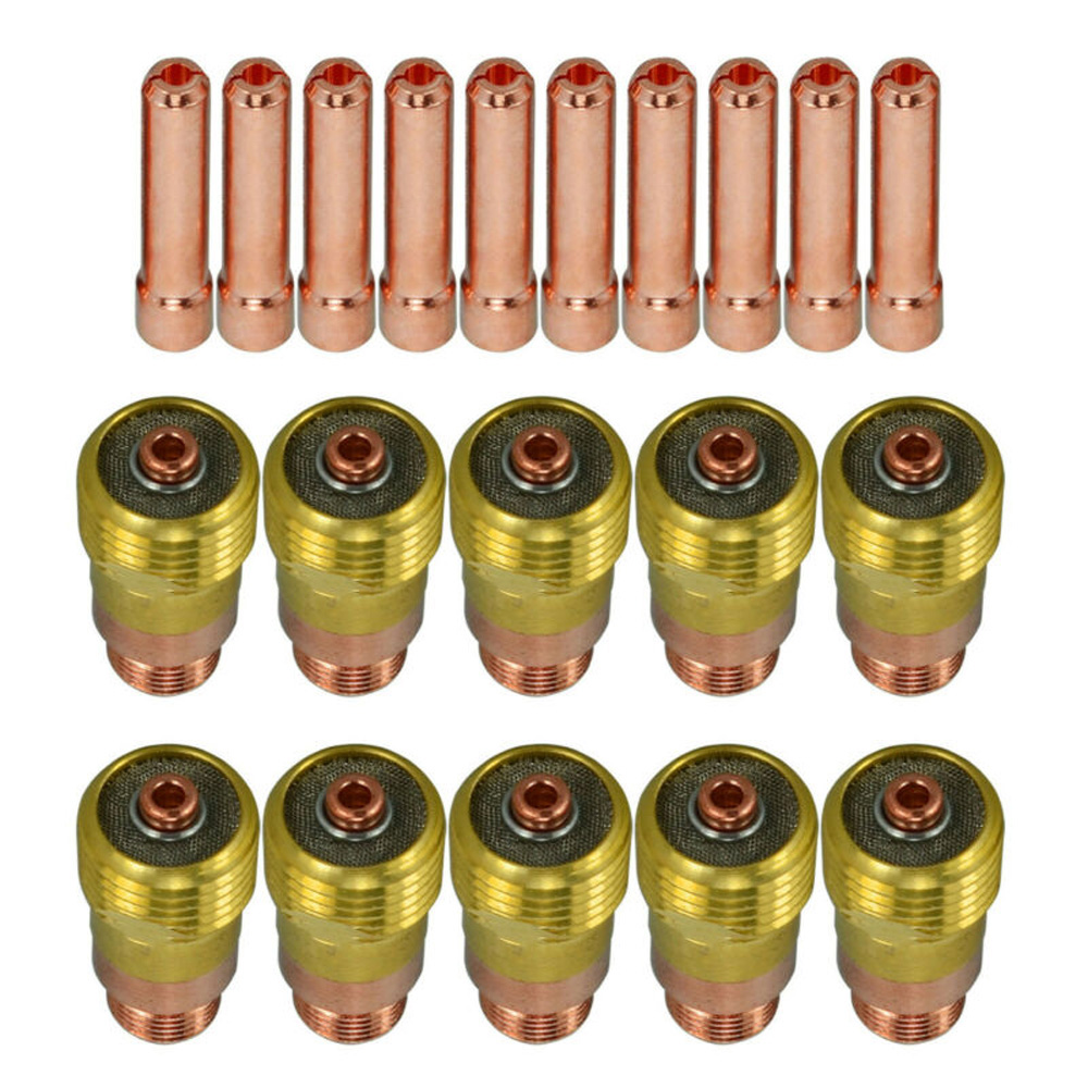 20pcs TIG Stubby Gas Lens 17GL332 10N24S 3/32 &TIG Collet Kit DB SR WP 17 18 26 Durable Tig Welding Torch Weld Consumables ► Photo 1/4