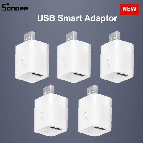 3/5/10 PCS SONOFF Micro Mini USB Adaptor Switch 5V Wifi USB Power Adaptor Smart Home Switch via eWeLink APP Google Home Alexa ► Photo 1/6