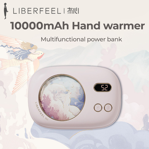 Liberfeel Hand Warmer Power Bank 10000mah with LED Digital Display 52° Heating Time about 30 hours ► Photo 1/6