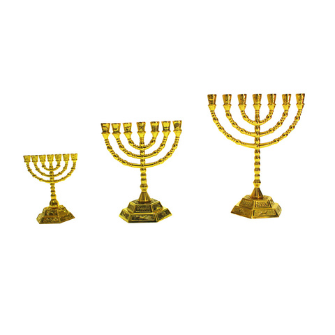 Jewish Menorah Candle-holders Religions Candelabra Hanukkah Candlesticks 7 Branch Candle Holder ► Photo 1/6