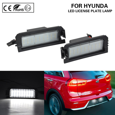 2Pcs LED Number License Plate Light lamp for Hyundai i30 PD PDE Fastback N PD Elantra GT Sonata Veloster Kia Rio Niro Cadenza ► Photo 1/6