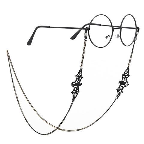 Women Retro Black bat Sunglass Chains Lanyards Eyewear Accessories Sunglasses Reading Glasses Strap cord glasses hanging rope ► Photo 1/6