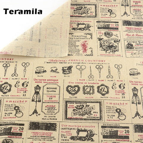 Sewing Material Tissu Cartoon Drawing Tablecloth Pillow Bag Curtain Cushion TERAMILA Home Textile Cotton Linen Fabric ► Photo 1/6