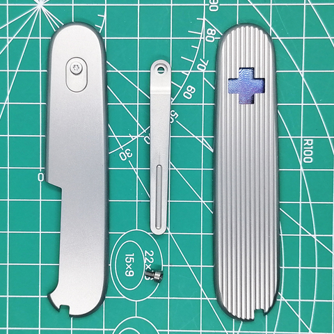 Titanium Alloy TC4 Scales with Pocket Clip for 91 mm Victorinox Swiss Army Knife ► Photo 1/3