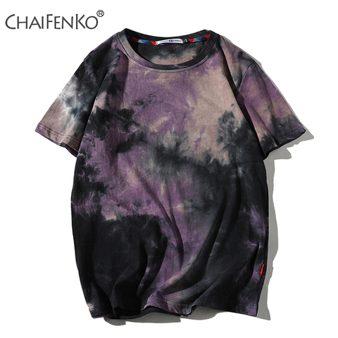 Men 2022 Summer New Hot Hip Hop Streetwear Fashion T-Shirts Tops Tees Men Casual Tie-Dye O-Neck Brand Short Sleeve T-Shirts Men ► Photo 1/6