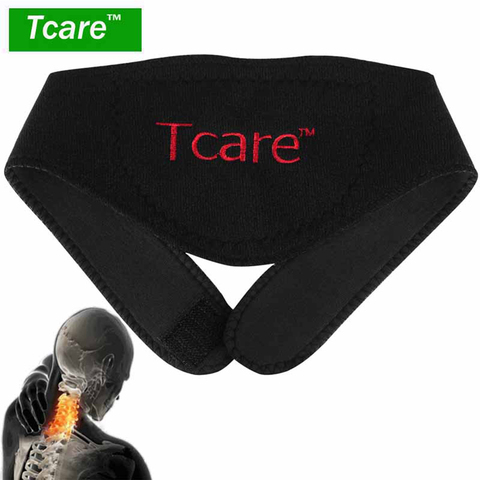 * Tcare 1Pcs Tourmaline Neck Belt Self-heating brace magnetic Therapy Wrap Protect band Neck Support Massager belt Health Care ► Photo 1/6