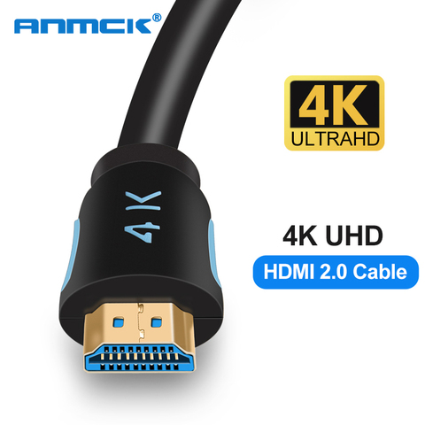 Anmck HDMI Cable 4k 2.0 HDMI to HDMI 3m 5m 10m 15m Support ARC 3D HDR 4K 60Hz Ultra HD for Splitter Switch PS4 TV Box Projector ► Photo 1/6