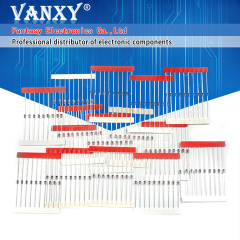 14values*10PCS=140PCS 0.5W regulator 3.3v-30v 1/2w Zener Diode component Assorted kit package new and original ► Photo 1/6