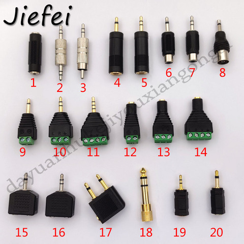 20 types of 3.5mm adapter Audio plug 1/8