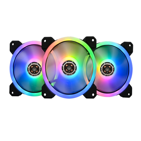 IXUR LED Case Fan 120mm Fans Silent Sleeve Bearing2pin Desktop PC Fan Computer Cooling Cooler CPU Coolers Radiators ► Photo 1/6