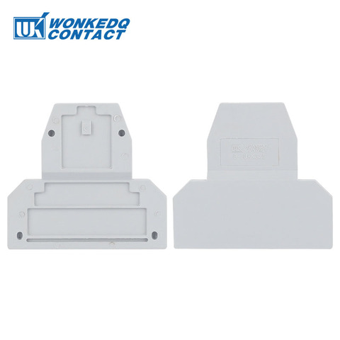 10pcs D-UKK3/5 For UKK3 UKK5 UK Double Level Terminal Block Accessories  End Cover Plate Din Rail Terminal Blocks ► Photo 1/4